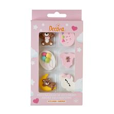 Picture of BABY GIRL SUGAR DECORATIONS X 6
